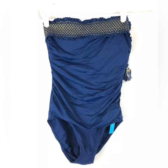 Bleu Rod Beattie Smock It To Ya Womens One Piece Swimsuit Size 4
